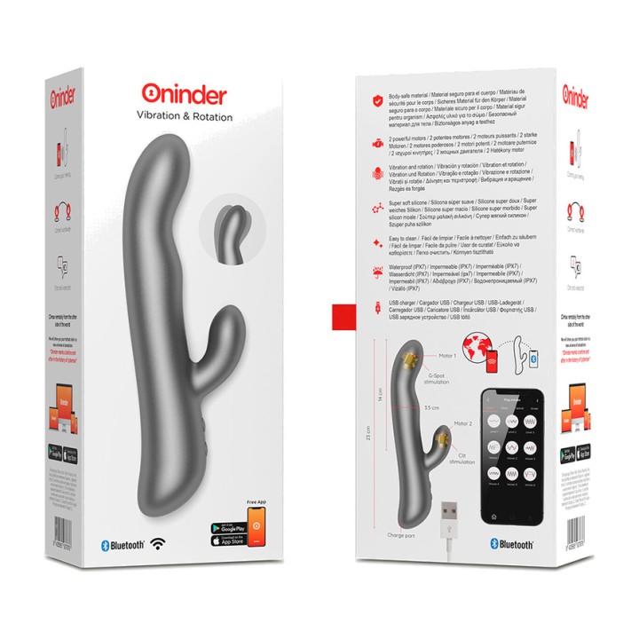 ONINDER Estimulador de vibració i rotació amb app OSLO
