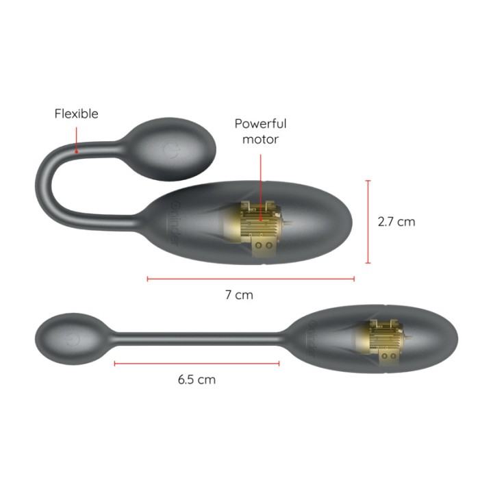 ONINDER Vibrerende egg med app DENVER-7X2,7CM D-234751VAR