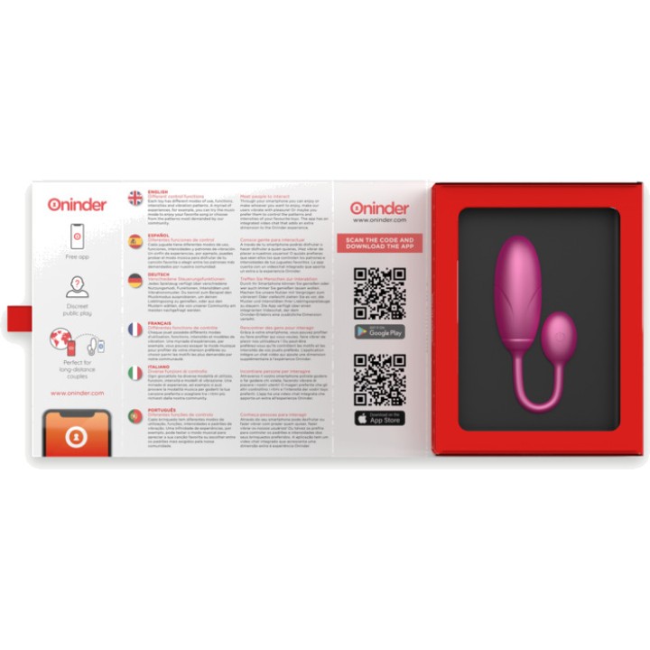 ONINDER Vibrating egg with app DENVER-7X2,7CM D-234751VAR