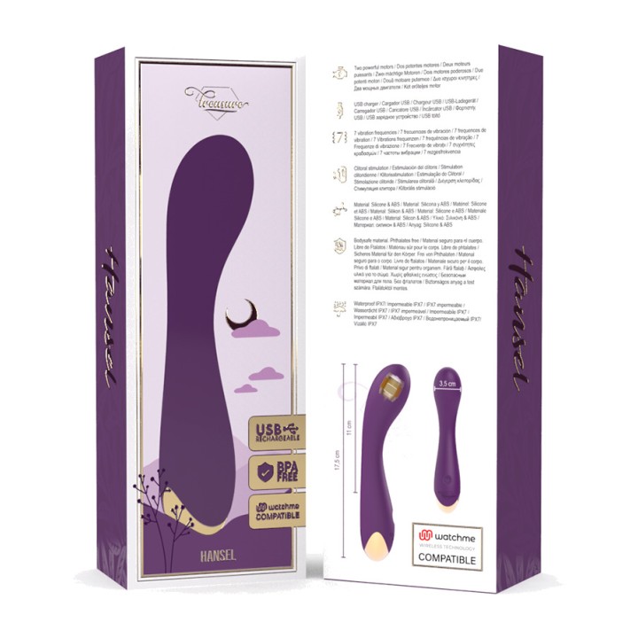 TREASURE G-Spot Vibrator with Remote Control HANSEL-WATCHME