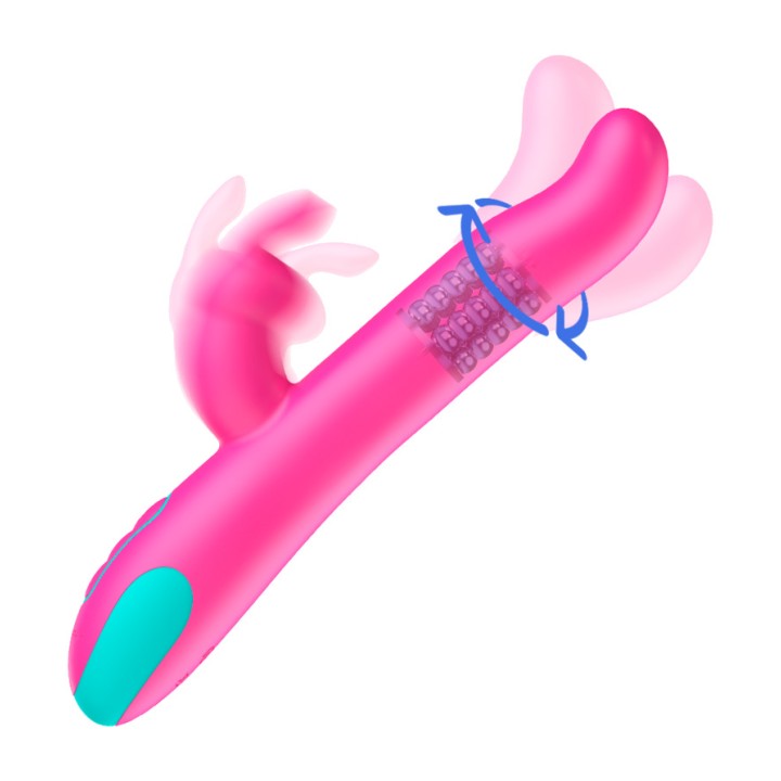 HAPPY LOKY Rabbit vibrator with rotation and remote control
