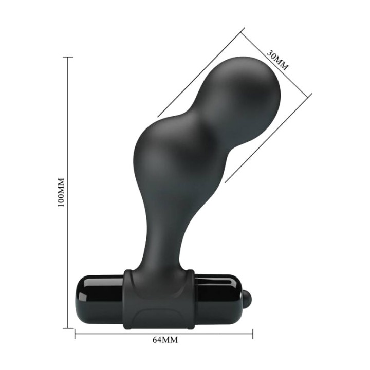 MR PLAY Plug anal vibrador de silicona D-233390