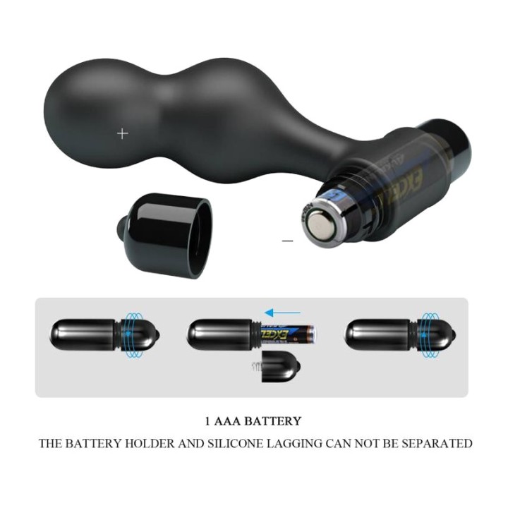 MR PLAY Plug anal vibrador de silicona D-233390