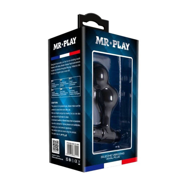 MR PLAY Plug anal vibrador de silicona D-233390
