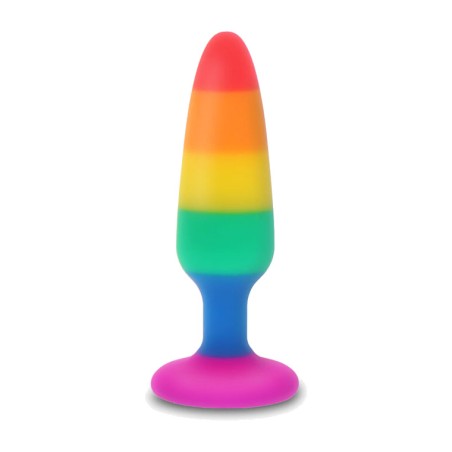 plug anal aux couleurs du drapeau twink lgbt 8,5 cm