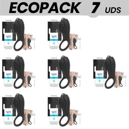 pack de 7 anneaux vibrants pour le pénis compatibles avec télécommande ecopack alan-watchme