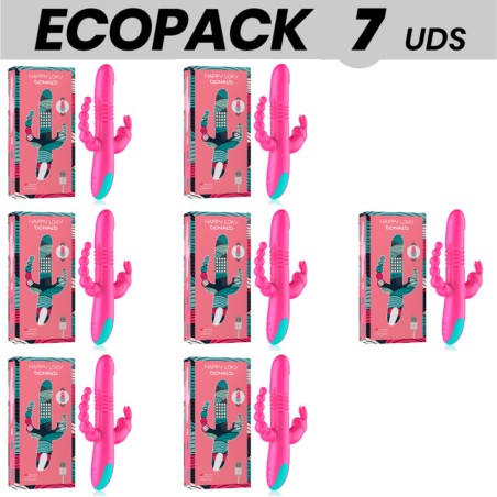 pack of 6 triple stimulation vibrators for anal, g-spot, and clitoral use, compatible with remote control ecopack donald-watchme