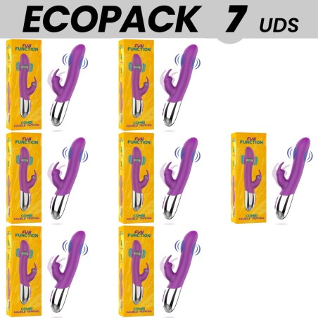 kit com 7 vibradores de dupla estimulação com batimento ecopack combi double-tapping