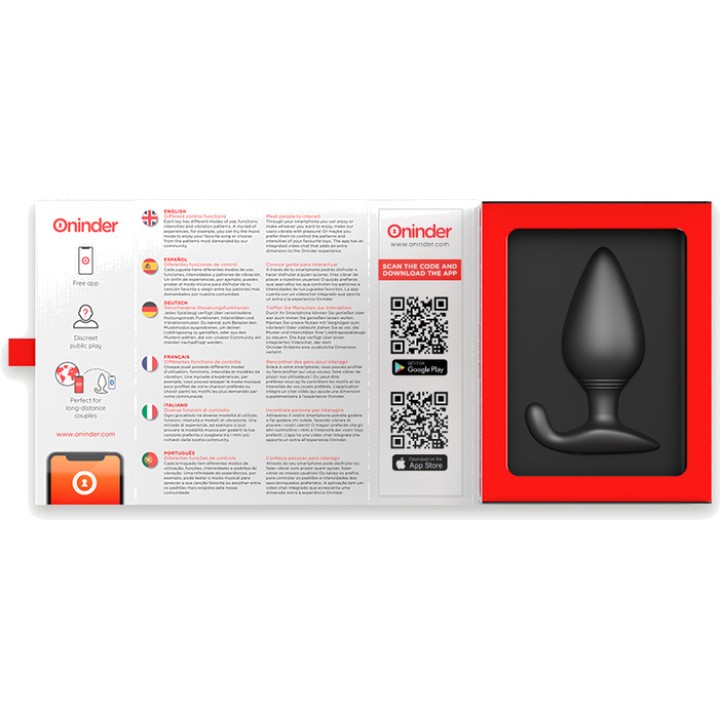 ONINDER Plug anal vibrante avec application RIO D-232588