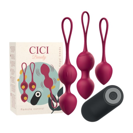 trójpodwójne kule kegel z silikonu z remote control premium-40477