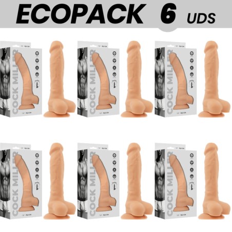 paket 6 realističnih in artsčnih siliconnih členov ecopack density-cocksil 19,5 cm
