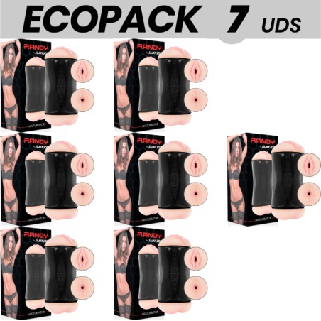 pack de 7 masturbateurs masculins à double entrée vagin et anus ecopack randy