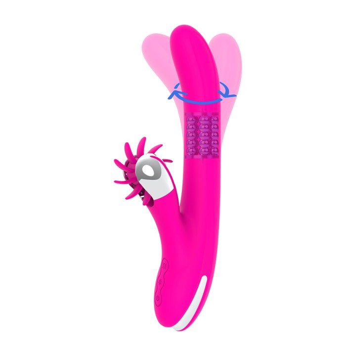 DIVERSIA Rabbit vibrator with rotation BUNNY-ROTATION 24 CM