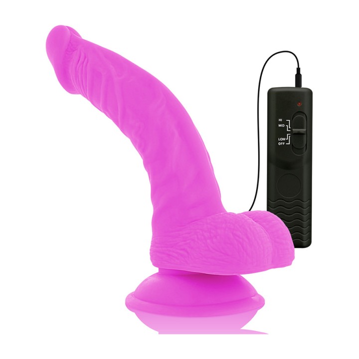 DIVERSIA Realistisk flexibel vibrerende dildo 21,5CM Ø4,5CM