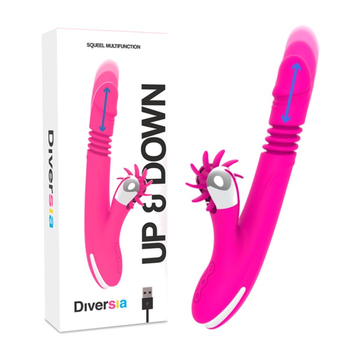 DIVERSIA Vibrador rabbit com movimento para cima e baixo