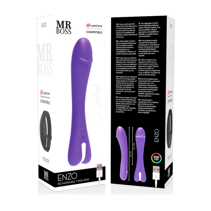 MR BOSS Remote control vibrator ENZO-WATCHME D-230990