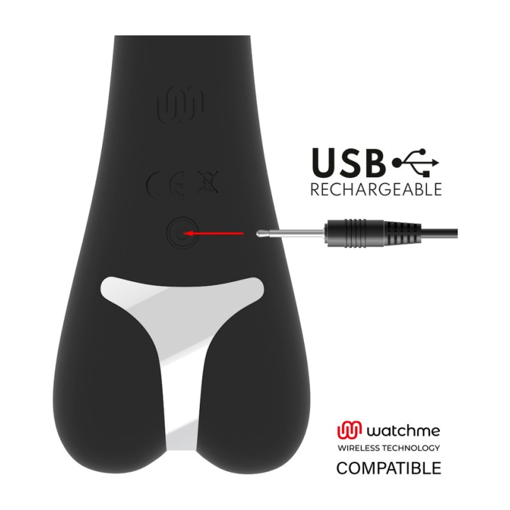 BRILLY GLAM Remote control vibrator RYAN-WATCHME D-230984