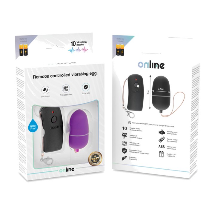 ONLINE Uovo vibratore con telecomando D-230516VAR