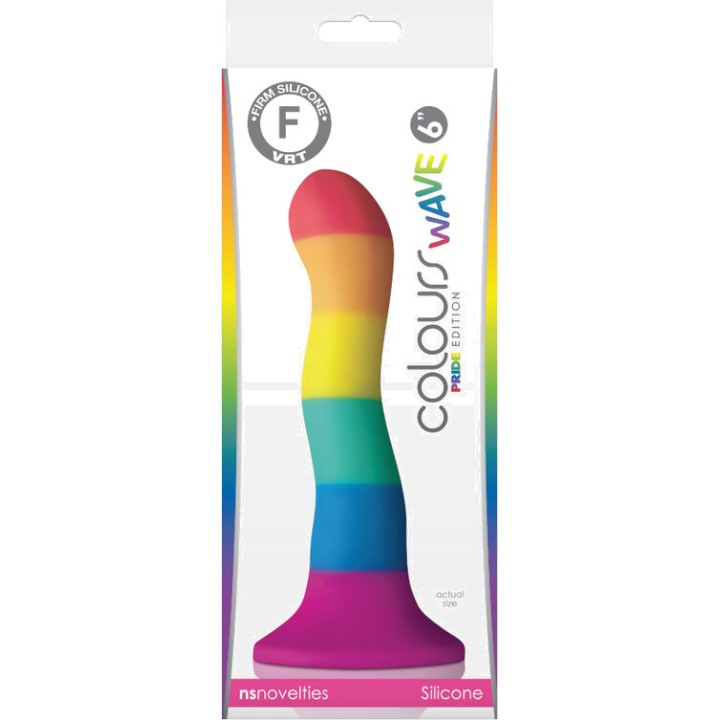 PRIDE Dildo ondulé avec les couleurs du drapeau WAVE LGBT 17