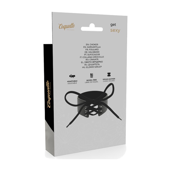 COQUETTE CHIC DESIRE Choker de couro vegano D-229295