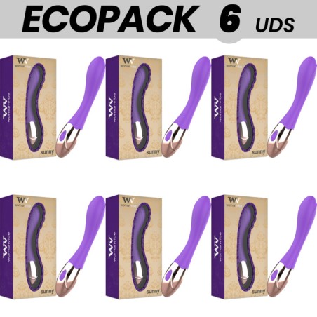 set mit 6 aufladbaren silbervibrator ecopack sunny