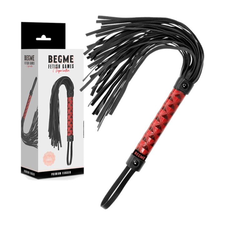 BEGME FETISH GAMES Lățig de piele vegană RED EDITION