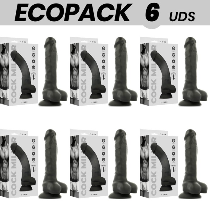 COCK MILLER Set di 6 peni realistici articolati in silicone