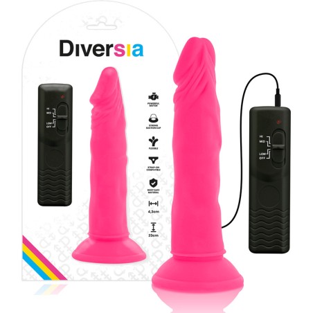 realistic flexible vibrating dildo 23cm ø4,3cm