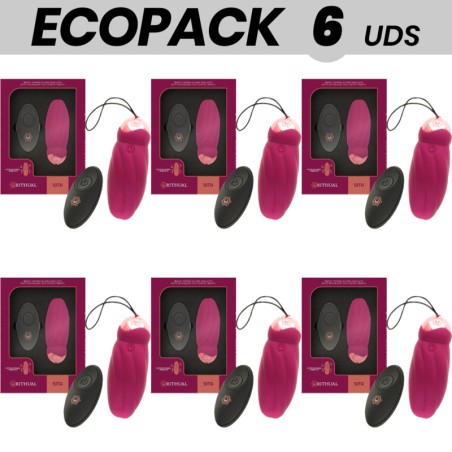 pack de 6 œufs vibrants avec rotation de perles et contrôle remote ecopack sita