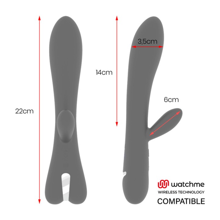 BRILLY GLAM Remote control vibrator ERIK-WATCHME D-230983