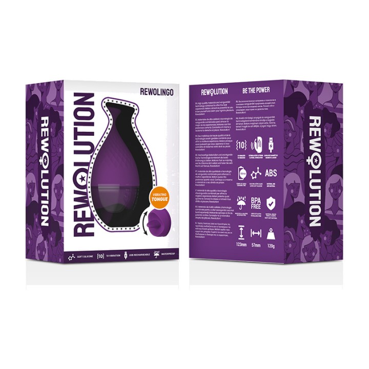 REWOLUTION Clitoral vibrator with tongue REWOLINGO-35146