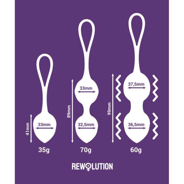 REWOLUTION Vibrating Kegel Balls with Remote Control