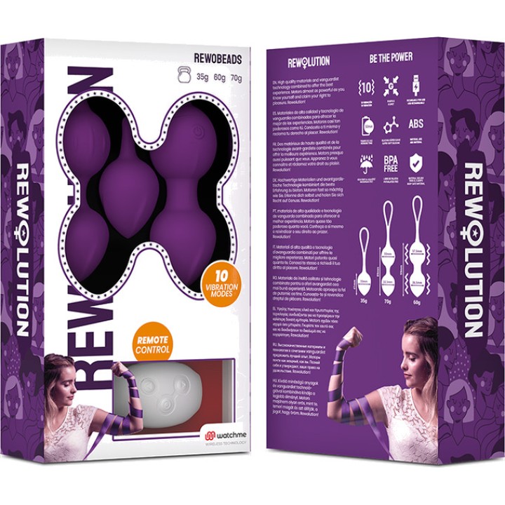 REWOLUTION Boules Kegel vibrantes avec télécommande