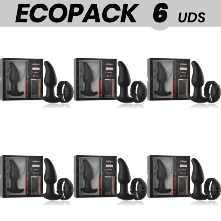 ANBIGUO Pack de 6 plugs anaux vibrants avec rotation des
