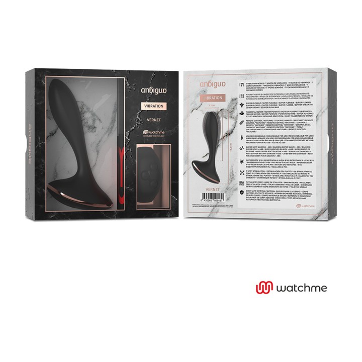 ANBIGUO Plug anal vibrator cu control remote VERNET-WATCHME