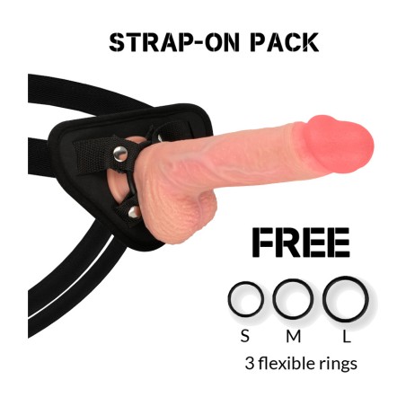 cintura e dildo realistico in siliconeliquido spitfire-premium 21cm ø4,62cm