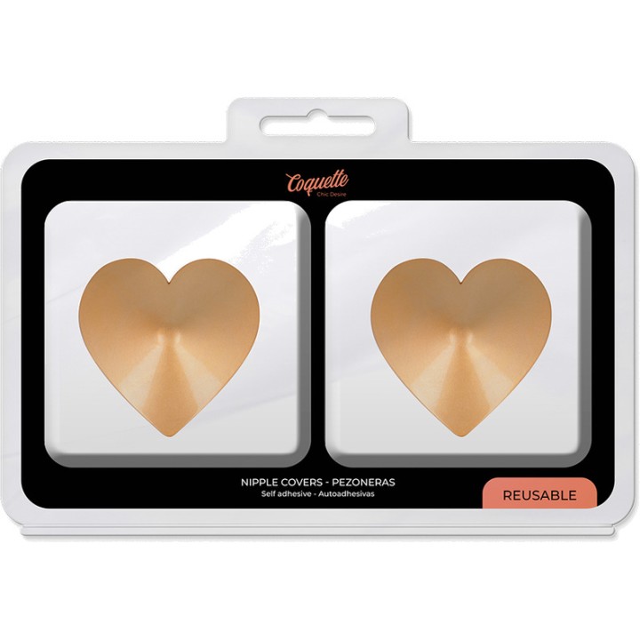 COQUETTE CHIC DESIRE Metal nipple covers with hearts
