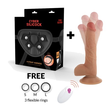 liquid silicone strap-on harness with remote control master john