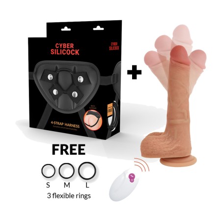 cinturino con vibratore in silicone liquido e controllo a distanza mr rick