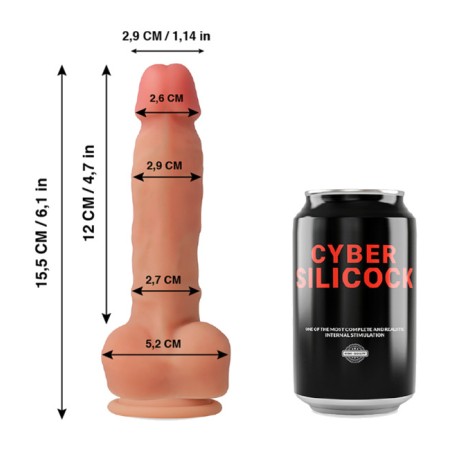pene realistico in silicone liquido ansel 15,5cm ø2,9cm