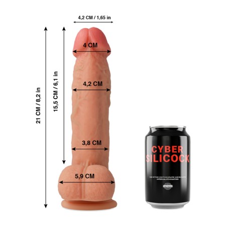realistic liquid silicone penis saul 21cm ø4,2cm