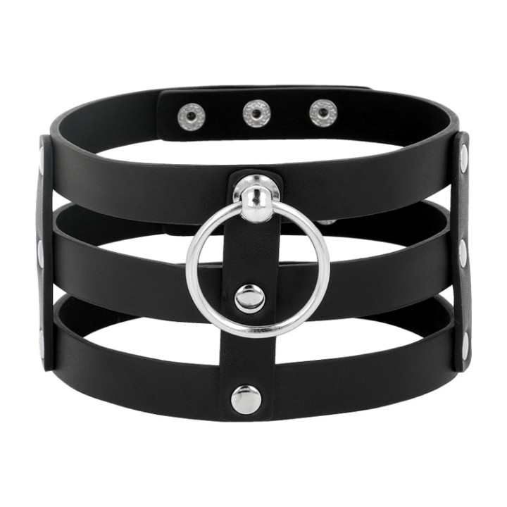 COQUETTE CHIC DESIRE Choker de cuero vegano estilo fetish