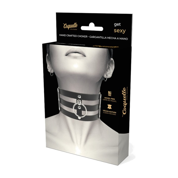 COQUETTE CHIC DESIRE Fetish-style vegan leather choker