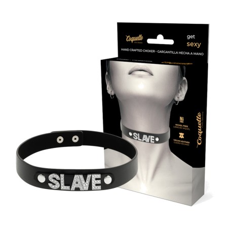 veganleather choker slave