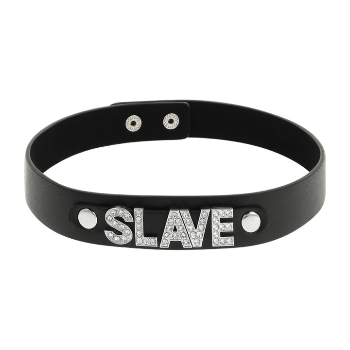 COQUETTE CHIC DESIRE Choker de cuir vegà SLAVE D-229290