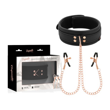 collar with nipple clips and neoprene lining fantasy