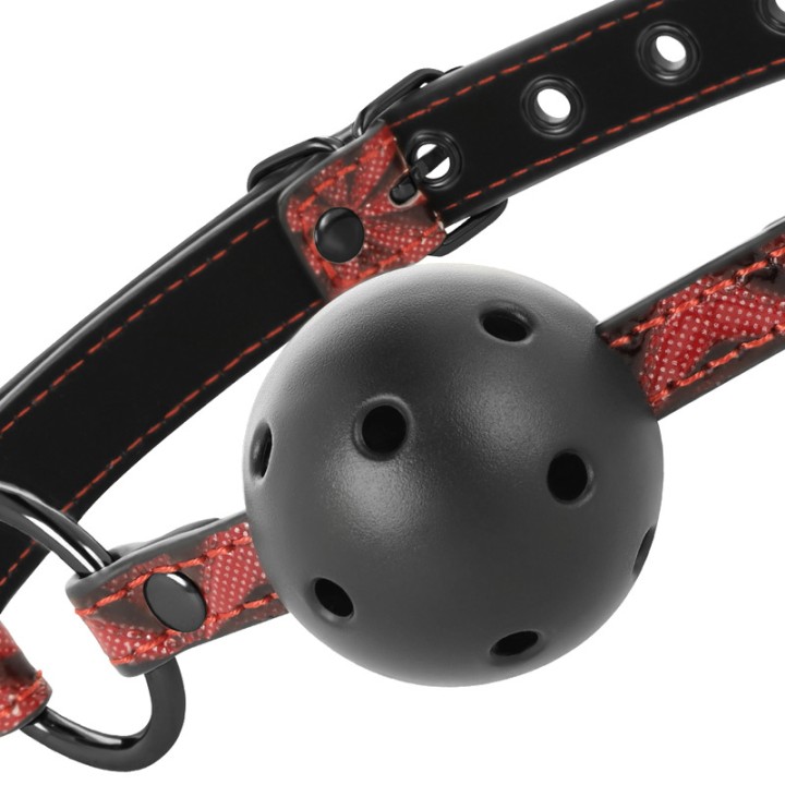 BEGME FETISH GAMES Vegan leather ball muzzle RED EDITION