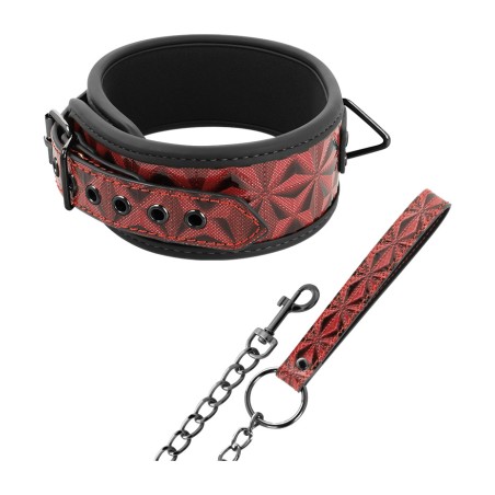 collier en cuir végan avec doublure en néoprène red edition
