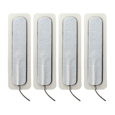 lot de 4 électrodes adhésives allongées electrapads-long 1,5x7,5cm