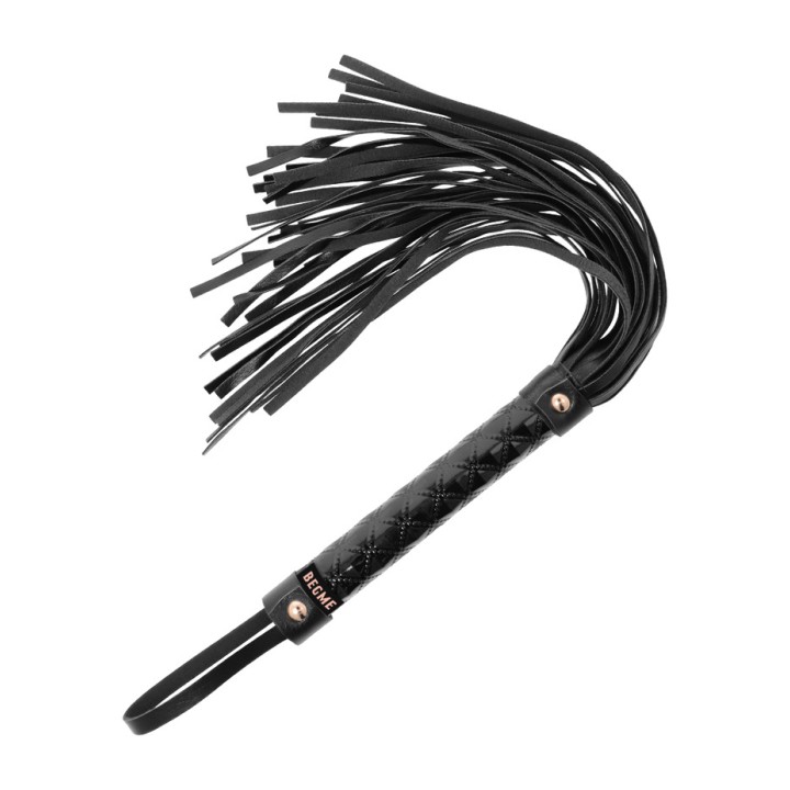 BEGME FETISH GAMES Vegan leather whip BLACK-EDITION D-229254